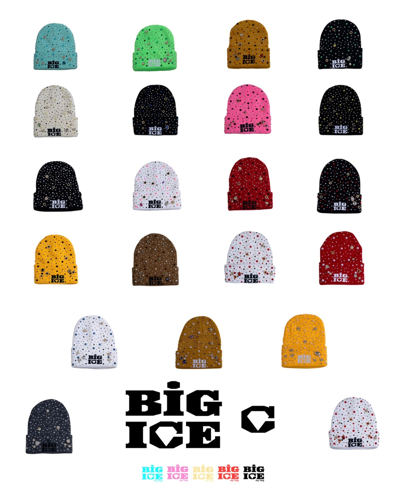 Beige Big Ice Beanie