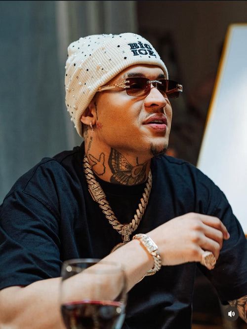 Beige Big Ice Beanie